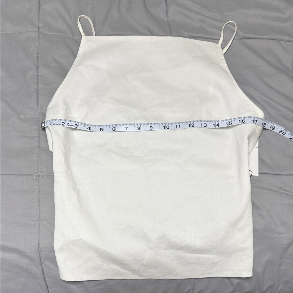 Zara White Sleeveless Top